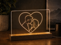 LED Acrylschild – Zwei Menschen im Herz